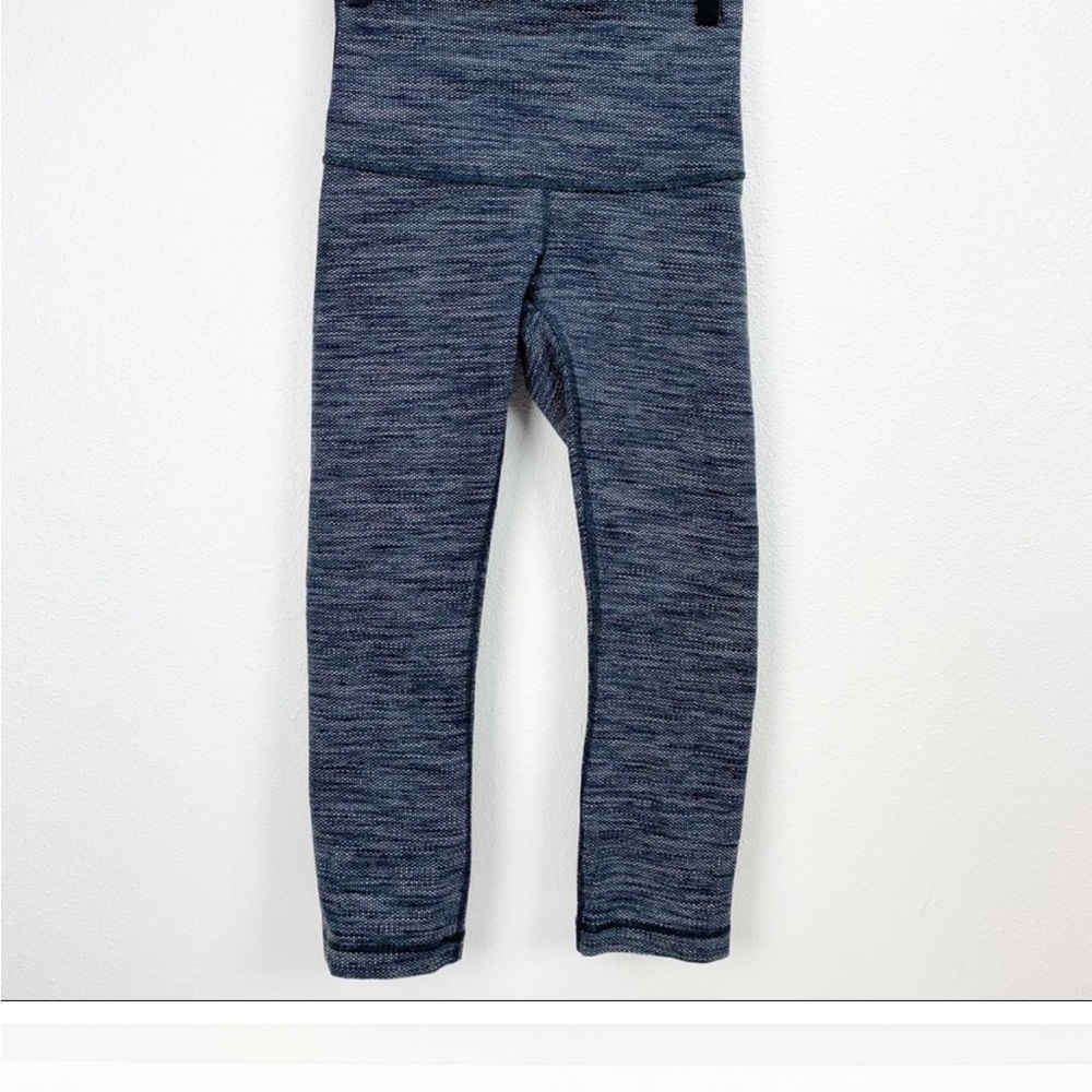 Lululemon High Rise Wunder Under Crop Leggings 4 gray teal